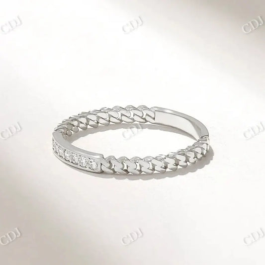 0.07 CTW Round Cut Lab Grown Diamond Eternity Chain Set Wedding Ring  customdiamjewel 10KT White Gold VVS-EF