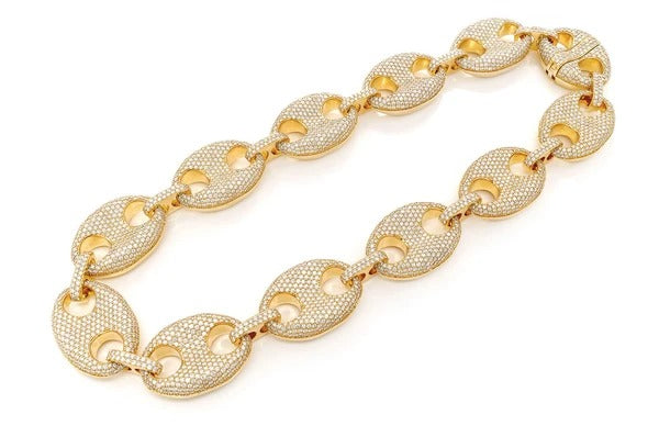 Diamond Mariner Cuban Link Chain Necklace  customdiamjewel   