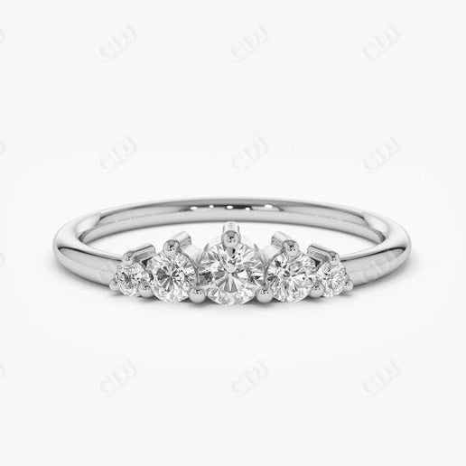 0.30CTW Lab Grown Round Diamond Wedding Band  customdiamjewel Sterling Silver White Gold VVS-EF