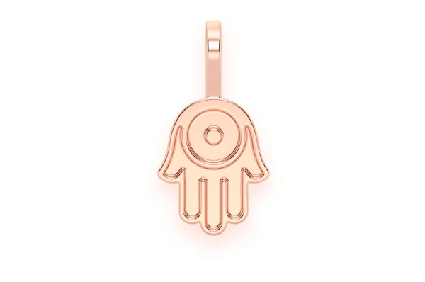 Solid Gold Hamsa Pendant  customdiamjewel   