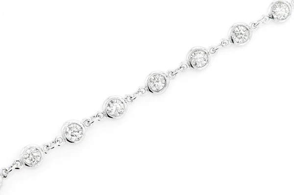 1.50CTW Round Diamond Bezel Set Link Bracelet  customdiamjewel   