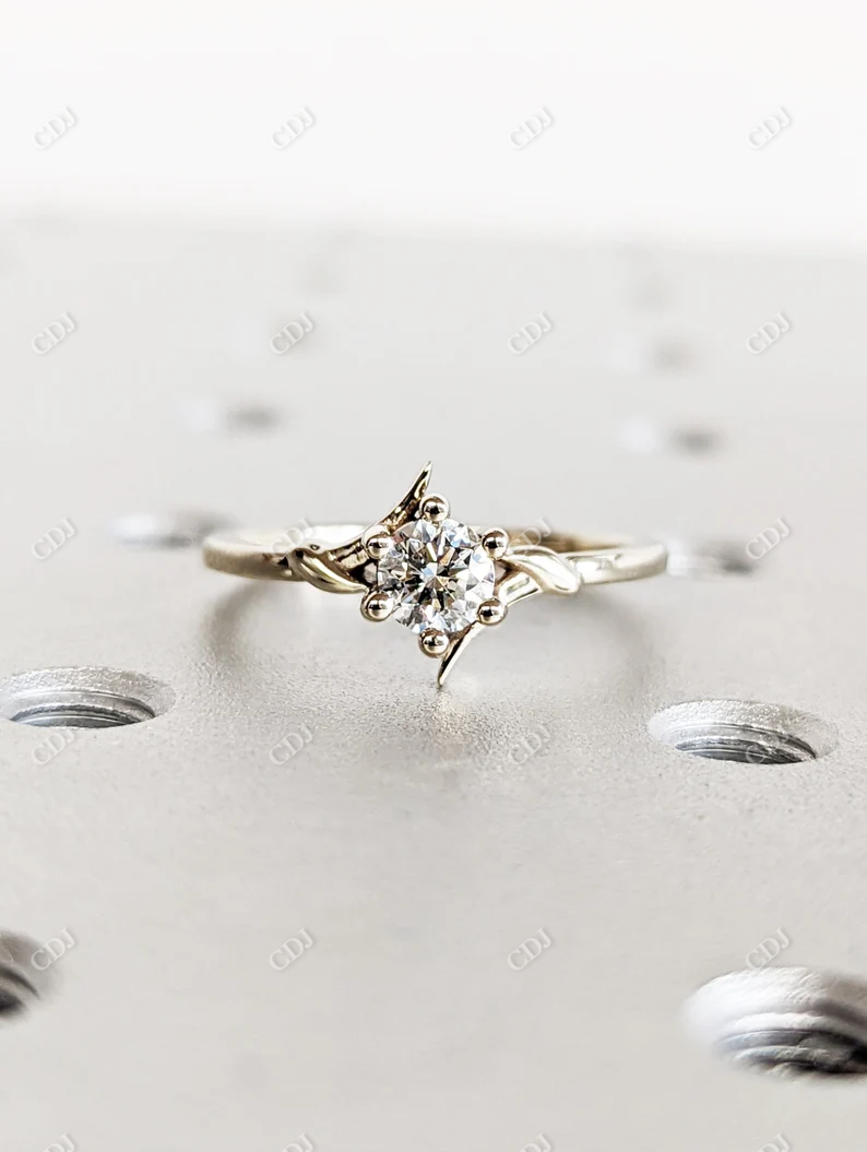 0.25CT Vintage Round Moissanite Engagement Ring  customdiamjewel   