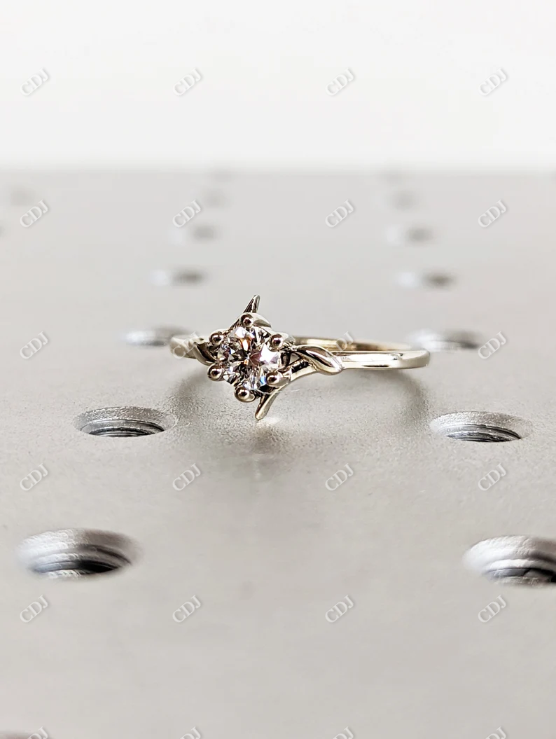 0.25CT Vintage Round Moissanite Engagement Ring  customdiamjewel   