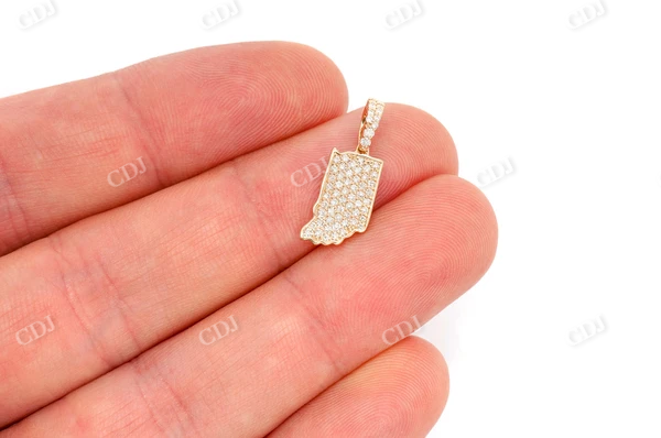 0.33CTW Indiana State Diamond Hip Hop Pendant  customdiamjewel   