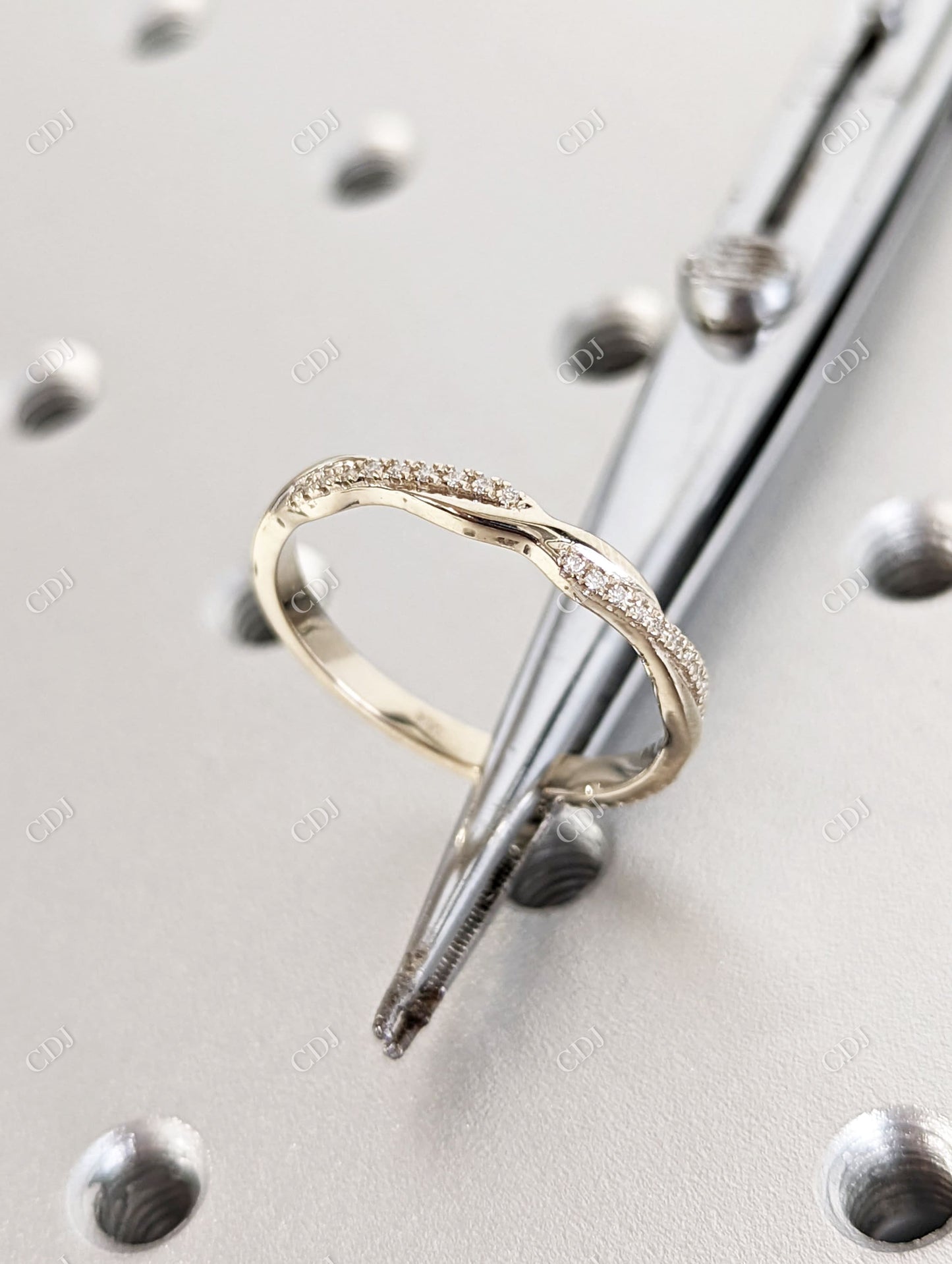 0.14CT Diamond Petite Twist Half Eternity Ring  customdiamjewel   