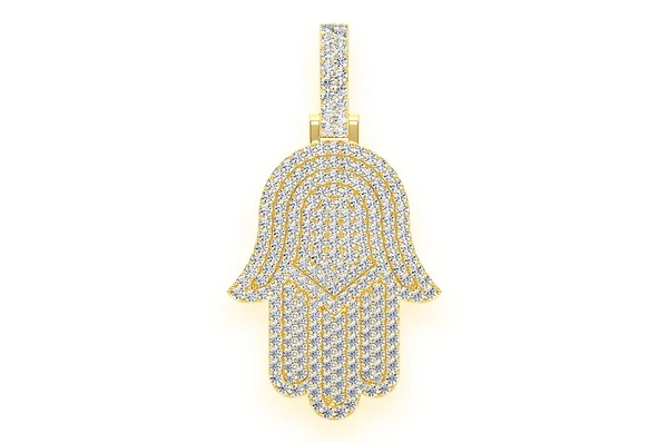 10.00CTW Cluster Diamond Hamsa Pendant  customdiamjewel   