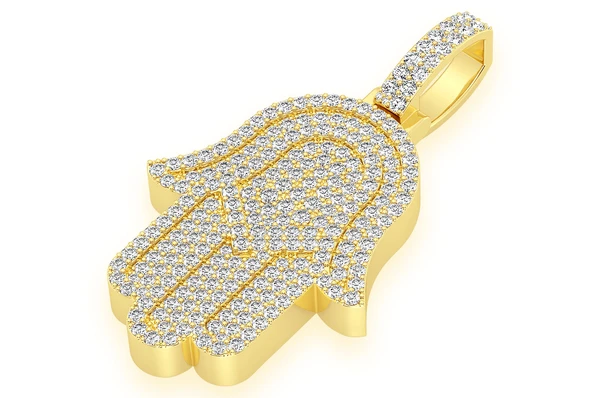 10.00CTW Cluster Diamond Hamsa Pendant  customdiamjewel   