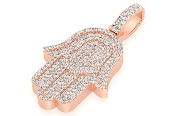 10.00CTW Cluster Diamond Hamsa Pendant  customdiamjewel   