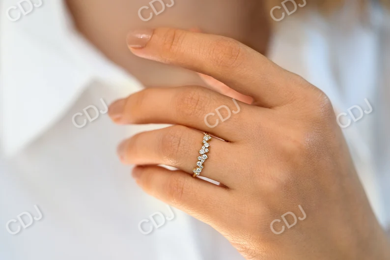 0.39CTW Cluster Diamond Cocktail Wedding Ring  customdiamjewel   