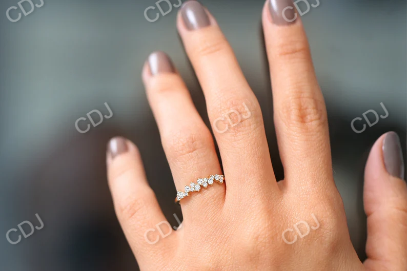 0.39CTW Cluster Diamond Cocktail Wedding Ring  customdiamjewel   