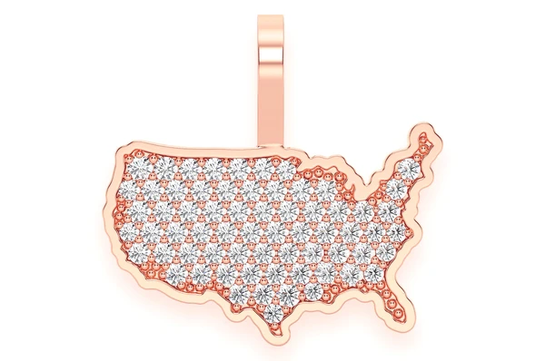 0.30CTW United States of America Pendant  customdiamjewel   