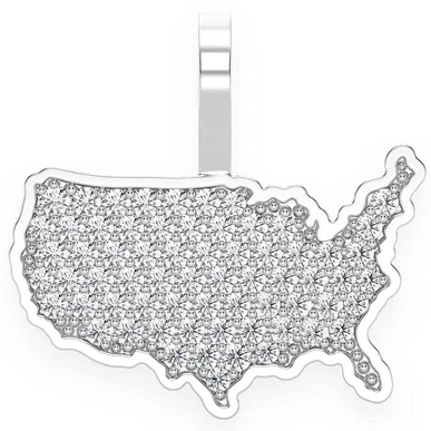 0.30CTW United States of America Pendant  customdiamjewel   