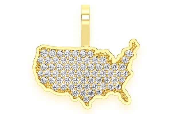 0.30CTW United States of America Pendant  customdiamjewel   