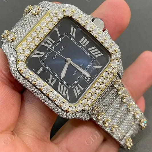 Custom Handmade Luxury ice out Diamond Watch (24 To 28 Carat)  customdiamjewel   