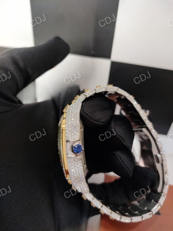 Hip Hop Rapper Diamond Cartier Wrist Watch  customdiamjewel   