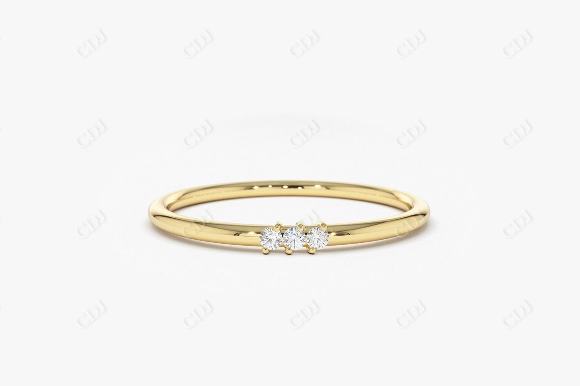 0.042 CTW Round Lab Grown Diamond Stacking Wedding Band  customdiamjewel 10KT Yellow Gold VVS-EF