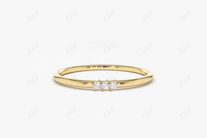 0.042 CTW Round Lab Grown Diamond Stacking Wedding Band  customdiamjewel 10KT Yellow Gold VVS-EF