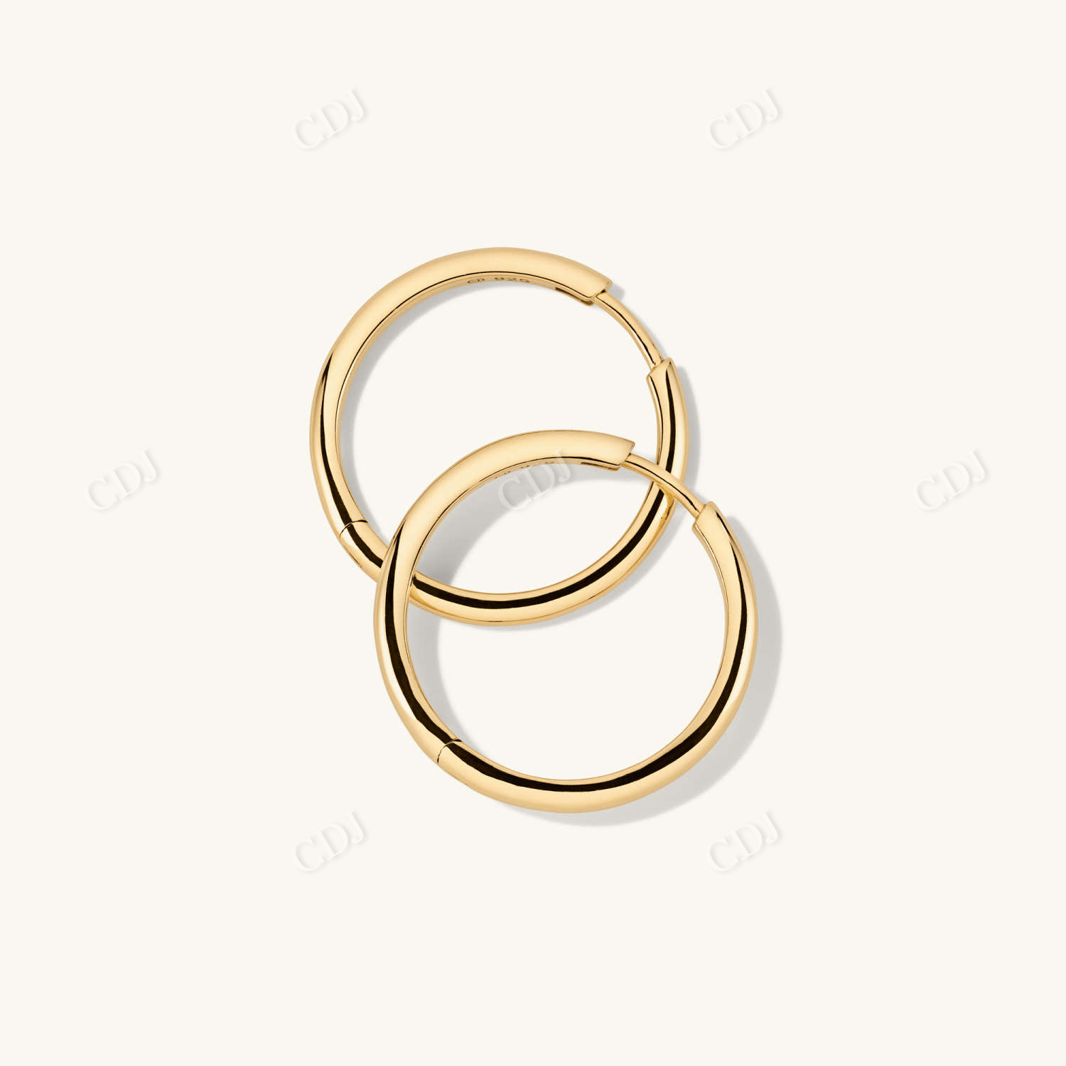 Tiny Bold Round Hoops  customdiamjewel   