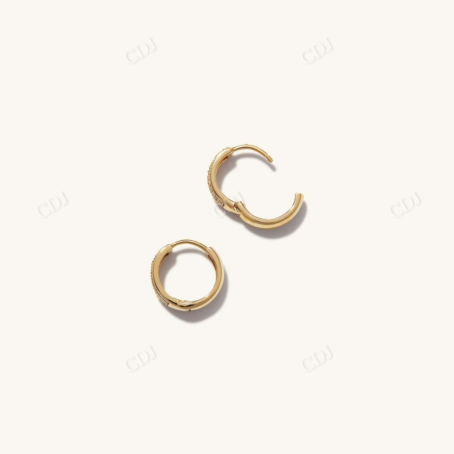 0.178CTW Lab Grown Pave Diamond Bold Hoops  customdiamjewel   