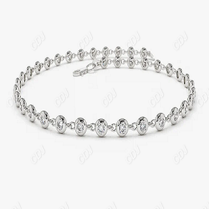 0.60ctw Bezel Set Lab grown Diamond Tennis Bracelet  customdiamjewel   