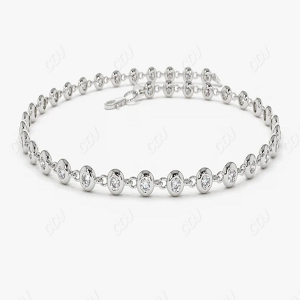 14k Gold Bezel Set Diamond Tennis Bracelet  customdiamjewel 10 KT Solid Gold White Gold VVS-EF