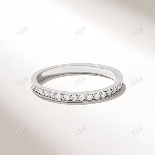 0.21CTW Channel Set Diamond Eternity Wedding Band  customdiamjewel 10KT White Gold VVS-EF