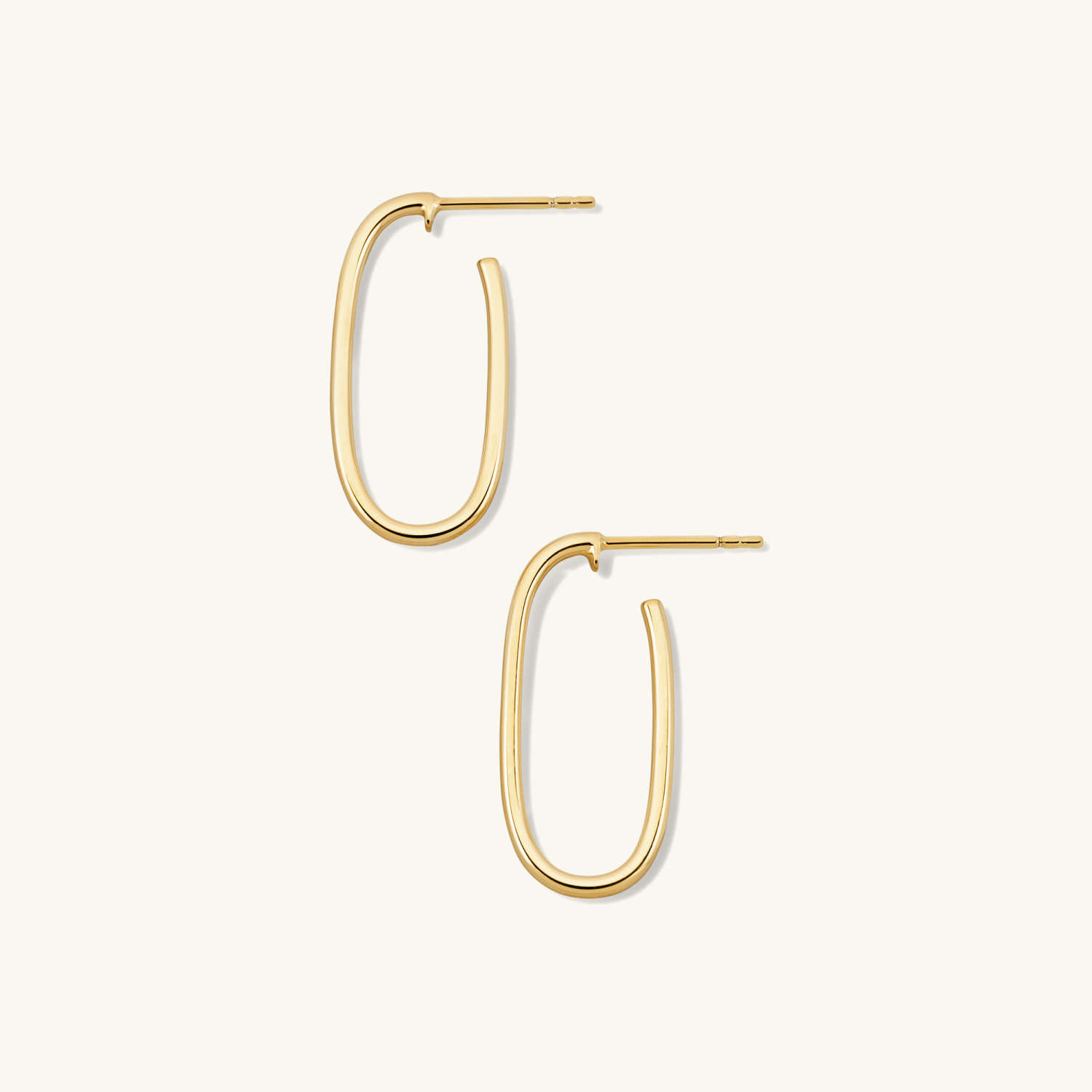 Paperclip Large And Modern 14K Gold Hoops Earrings  customdiamjewel   