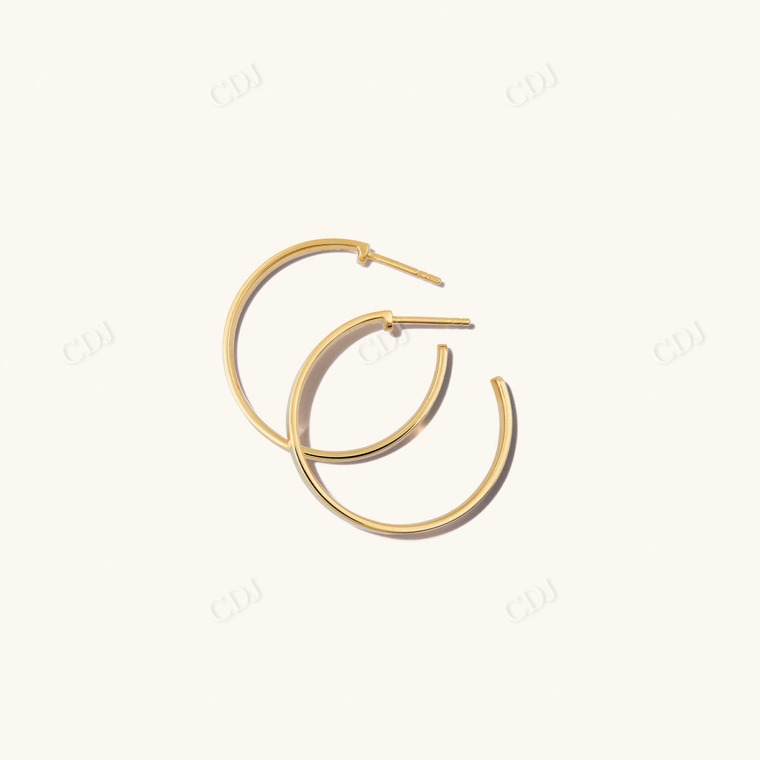 Thick Gold Filled Daily Hoop Earrings  customdiamjewel   