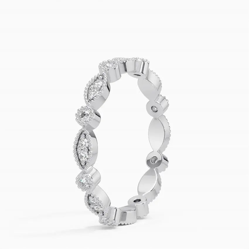 Filigree 0.30CTW Lab Grown Diamond Eternity Wedding Band  customdiamjewel   