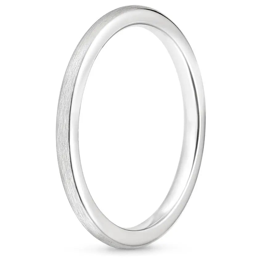 Simple Satin Petite Wedding Band  customdiamjewel   