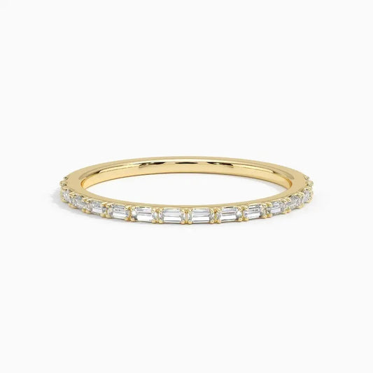 Delicate 0.16CTW Lab Grown Diamond Wedding Band  customdiamjewel 10KT Yellow Gold VVS-EF