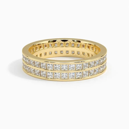 1.67CTW Channel Set Lab Grown Diamond Wedding Ring  customdiamjewel 10KT Yellow Gold VVS-EF