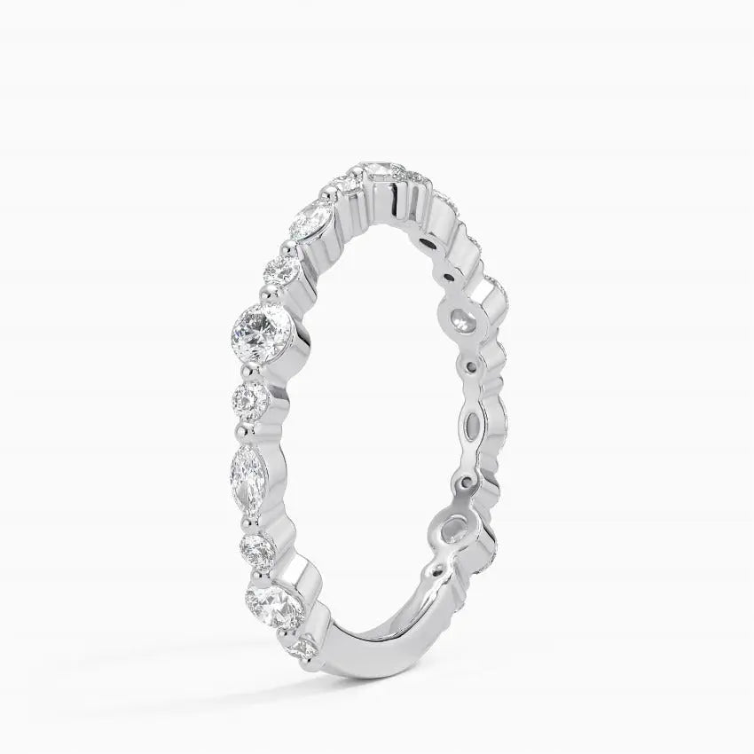 Multi-Stone Lab Grown Diamond 0.14CTW Eternity Wedding Band  customdiamjewel   