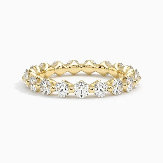 Round 2.00CTW Lab Grown Diamond Wedding Band  customdiamjewel 10KT Yellow Gold VVS-EF