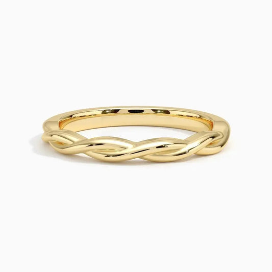 Twisted Wedding Band Women  customdiamjewel 10KT Yellow Gold 