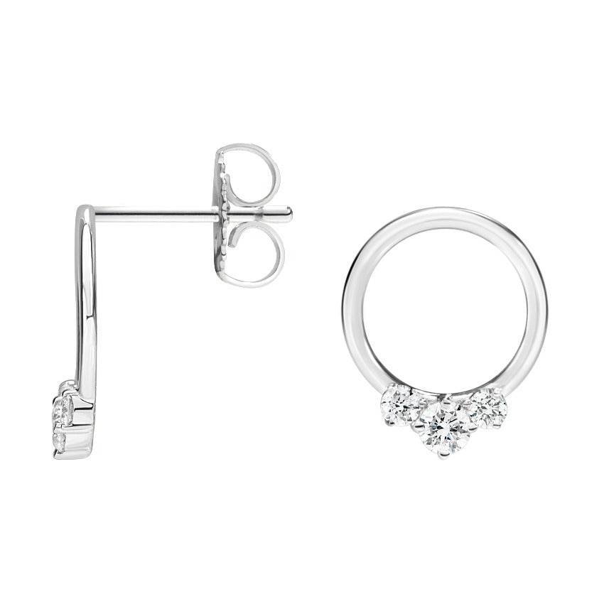 0.50CTW Diamond Hoop Earrings  customdiamjewel   