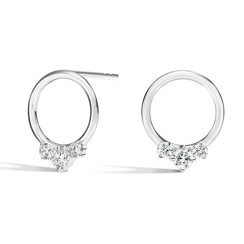 0.50CTW Diamond Hoop Earrings  customdiamjewel 10KT White Gold VVS-EF