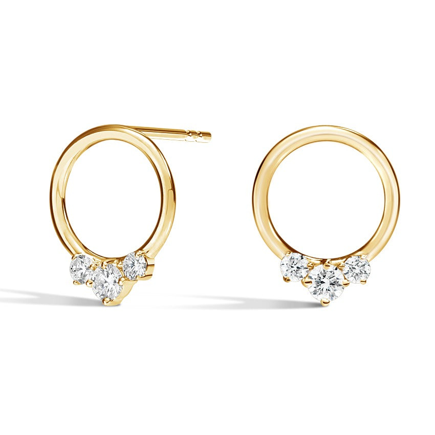 0.50CTW Diamond Hoop Earrings  customdiamjewel 10KT Yellow Gold VVS-EF