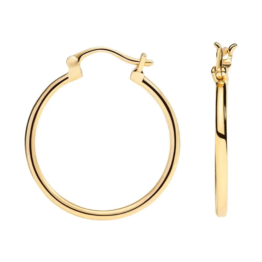 Large Round Plain Gold Hoop Earrings  customdiamjewel 10KT Yellow Gold 