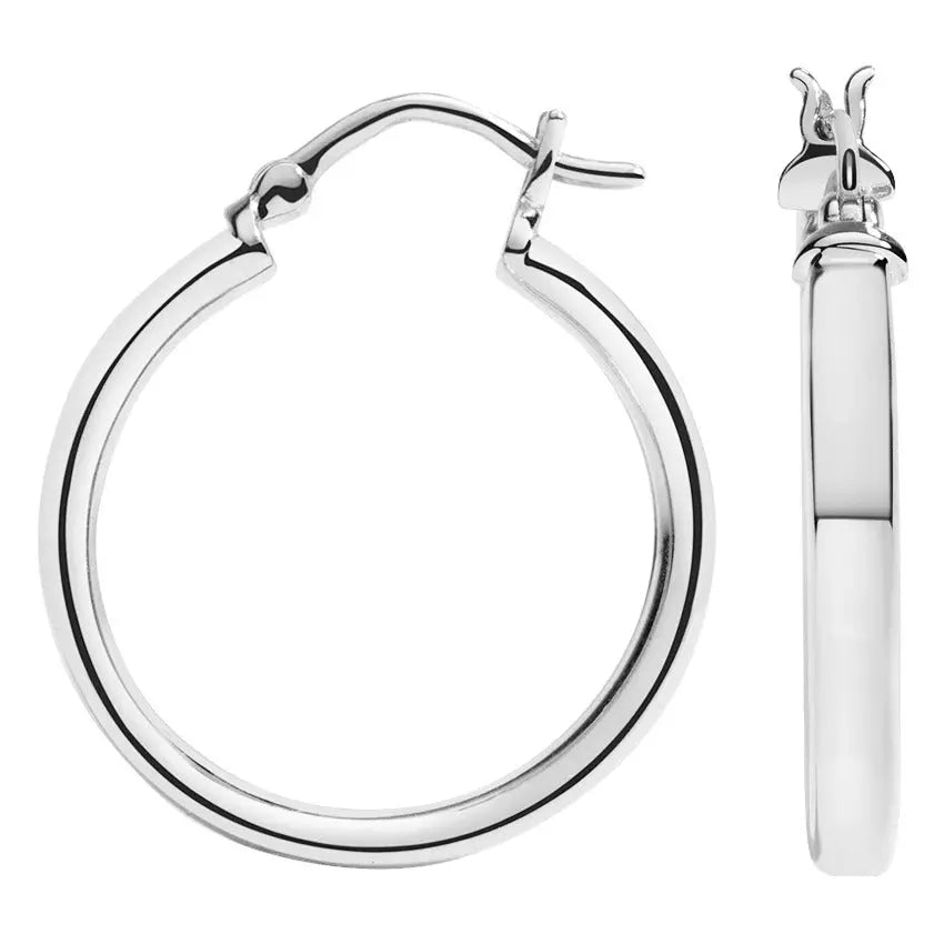 Classic Solid Gold Hoop Earrings  customdiamjewel 10KT White Gold 