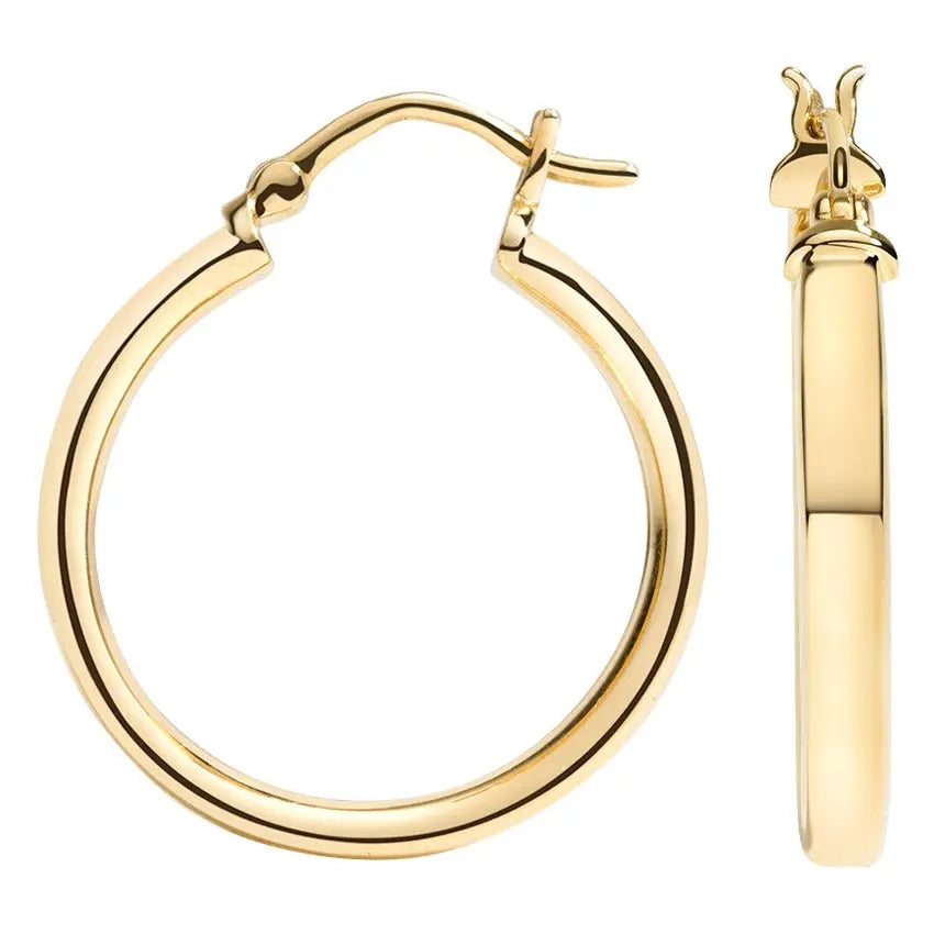 Classic Solid Gold Hoop Earrings  customdiamjewel 10KT Yellow Gold 