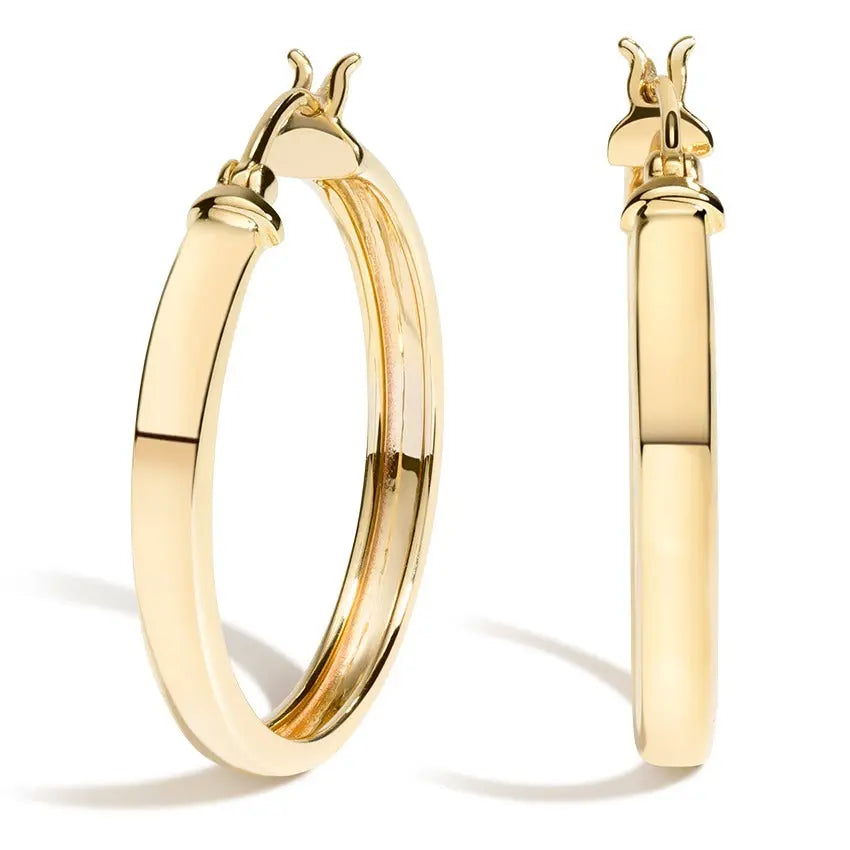 Classic Solid Gold Hoop Earrings  customdiamjewel   