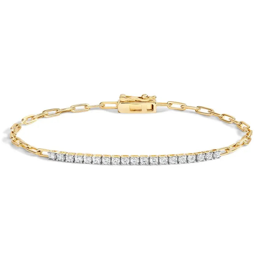 0.50CTW Straight Diamond Tennis Chain Bracelet  customdiamjewel   