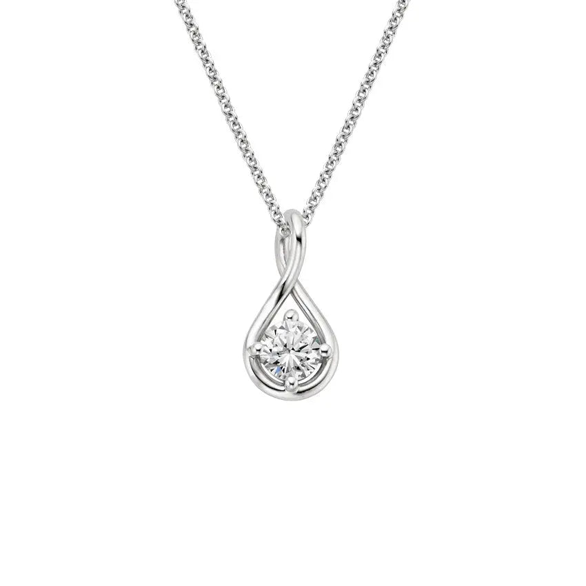 0.48CTW Round Cut Diamond Pendent  customdiamjewel 10KT White Gold VVS-EF