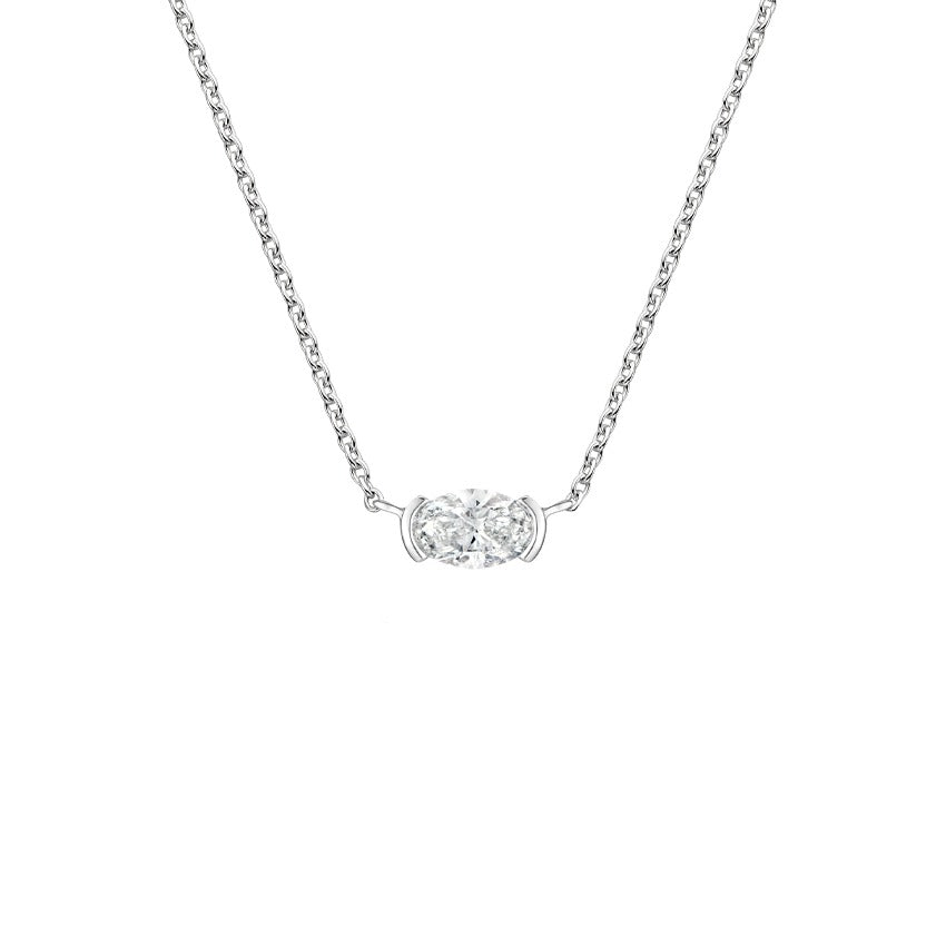 0.45CTW East West Diamond Necklace  customdiamjewel 10KT White Gold VVS-EF