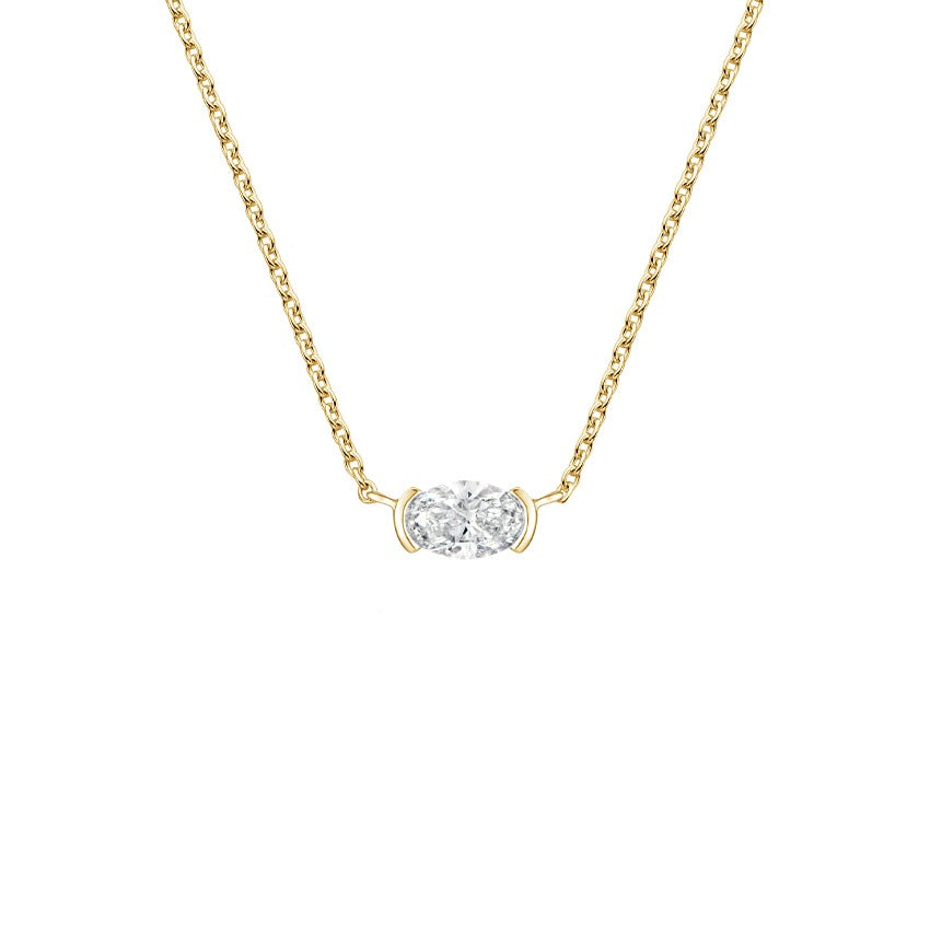 0.45CTW East West Diamond Necklace  customdiamjewel 10KT Yellow Gold VVS-EF