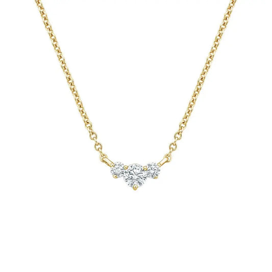 0.35CTW Trio Diamond Pendant  customdiamjewel 10KT Yellow Gold VVS-EF