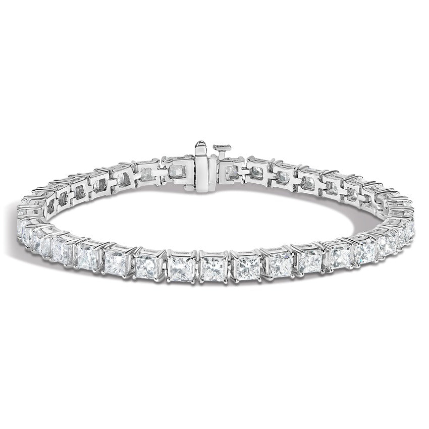 4.0CTW Princess Cut Diamond Tennis Bracelet  customdiamjewel   