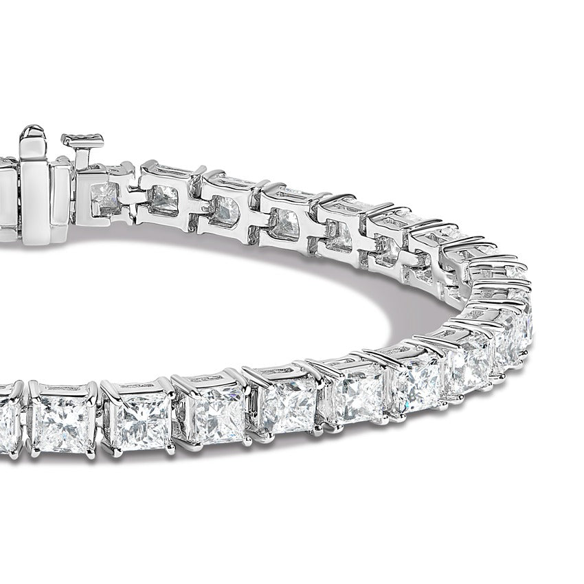 4.0CTW Princess Cut Diamond Tennis Bracelet  customdiamjewel   