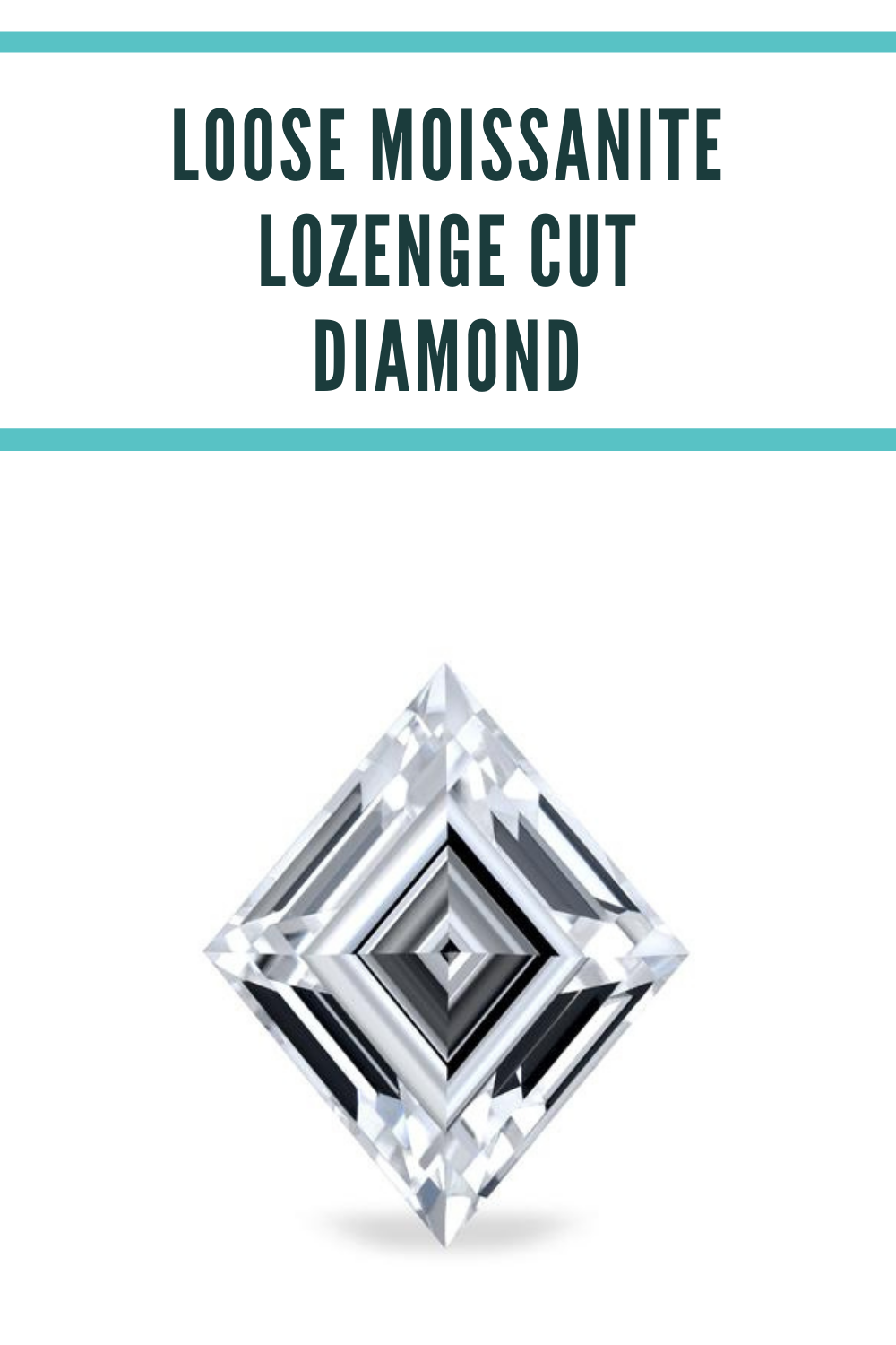 4.60CT Classic Lozenge Cut Loose Moissanite  customdiamjewel   